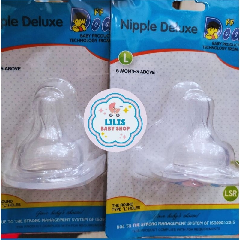 Dodo Nipple deluxe Teat Dot Botol Susu Leher Lebar Wide Neck Silikon