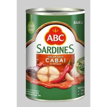 

sardines abc saus cabai varian 155gr - 425gr