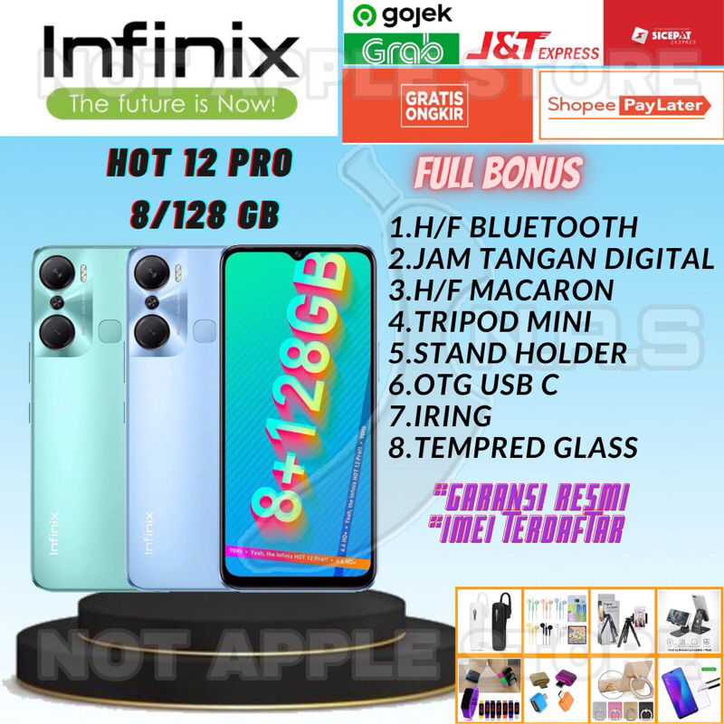 INFINIX HOT 12 PRO RAM 8/128GB NEW BARU GARANSI RESMI