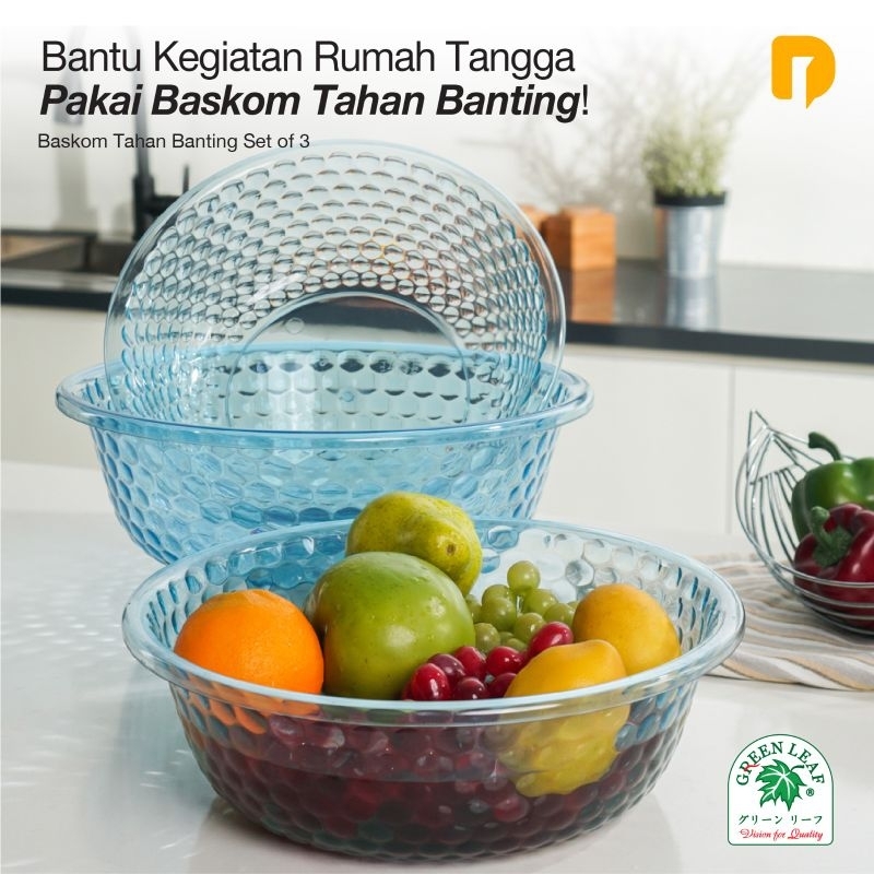 Baskom Plastik Tebal Basin Air Transparan