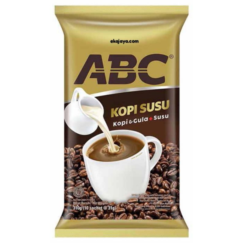 

Abc Kopi Susu Instant Gula Aren / Kopi Susu (1 Renceng Isi 10 Sachet)