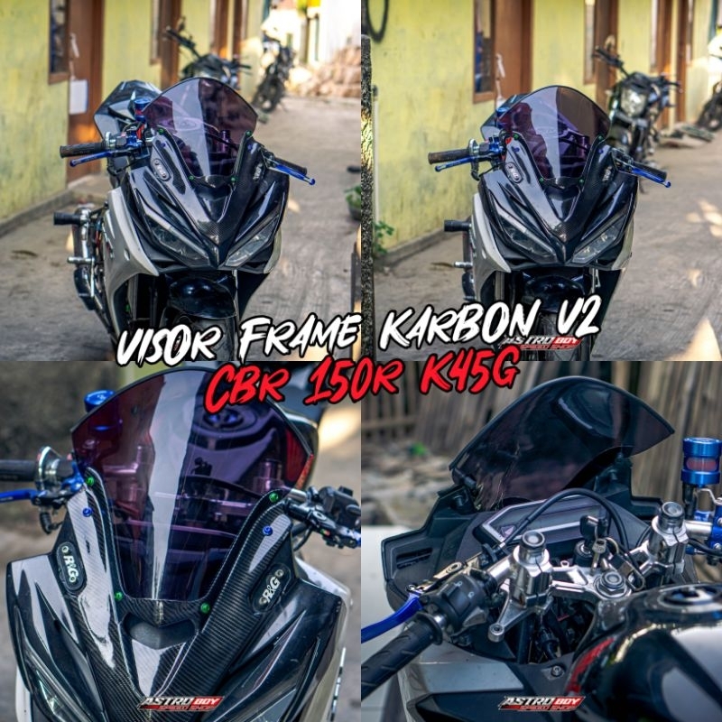 Visor Windshield carbon CBR 150R Facelift K45G K45N model v2
