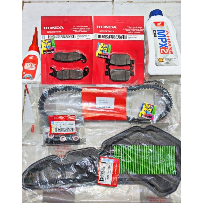 Kampas rem depan belakang Oli MPX2 Vbelt Filter udara K97 Honda PCX/ADV 150 ABS pcx 150 cc 2017 2018
