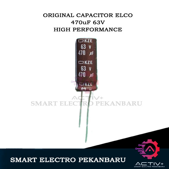 ORIGINAL CAPACITOR ELCO 470uF 63V ELKO KAPASITOR 470 uF 63V Elco Capacitor Elko Kapasitor 63VOLT 63 