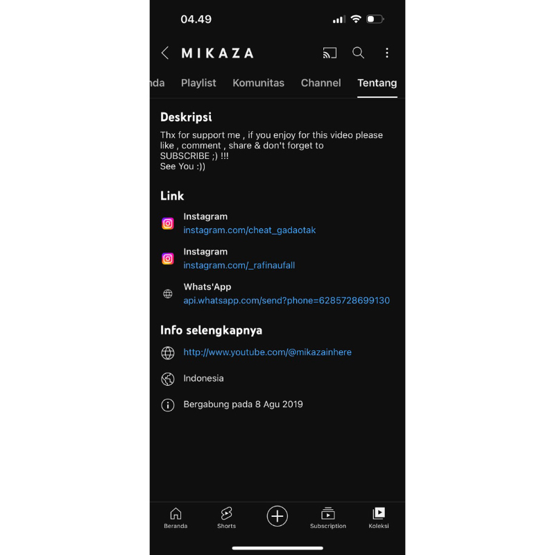 channel youtube murah