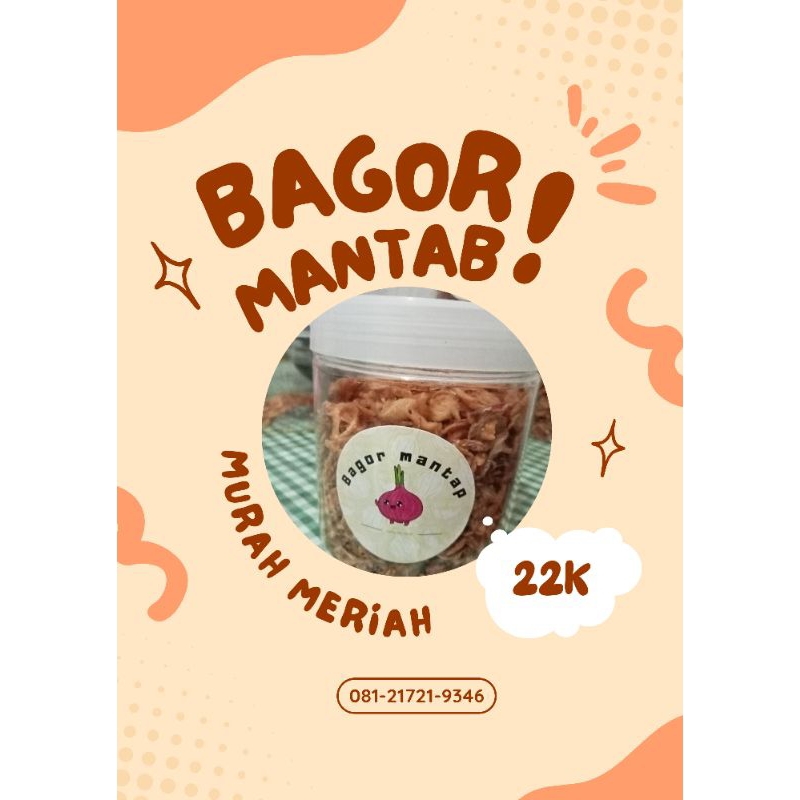 

Bawang Goreng kemasan toples 100 gram netto