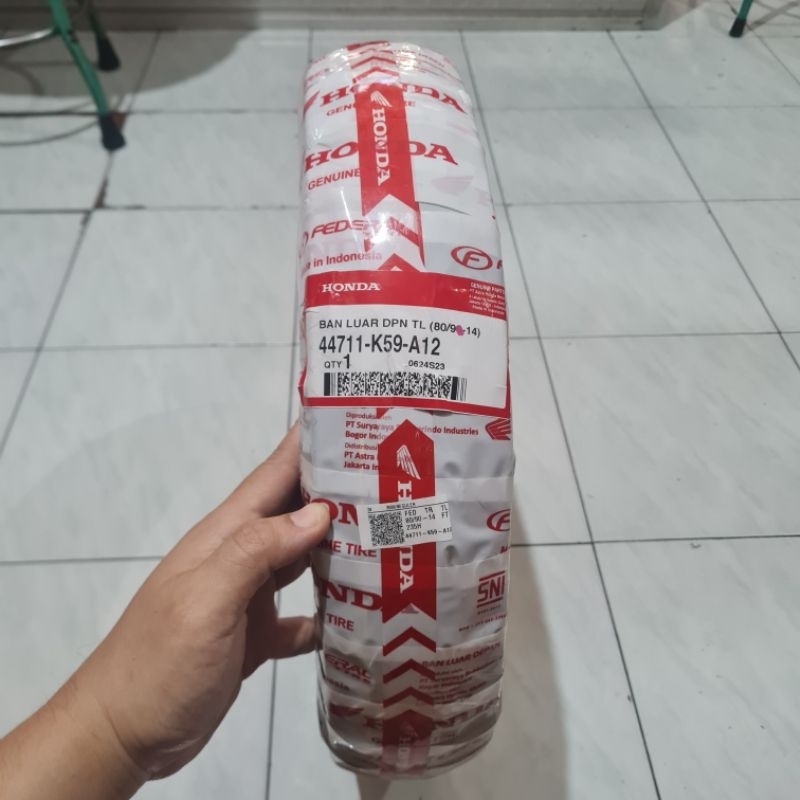 100% ORIGINAL Ban Luar Tubeless 80/90-14 Federal AHM