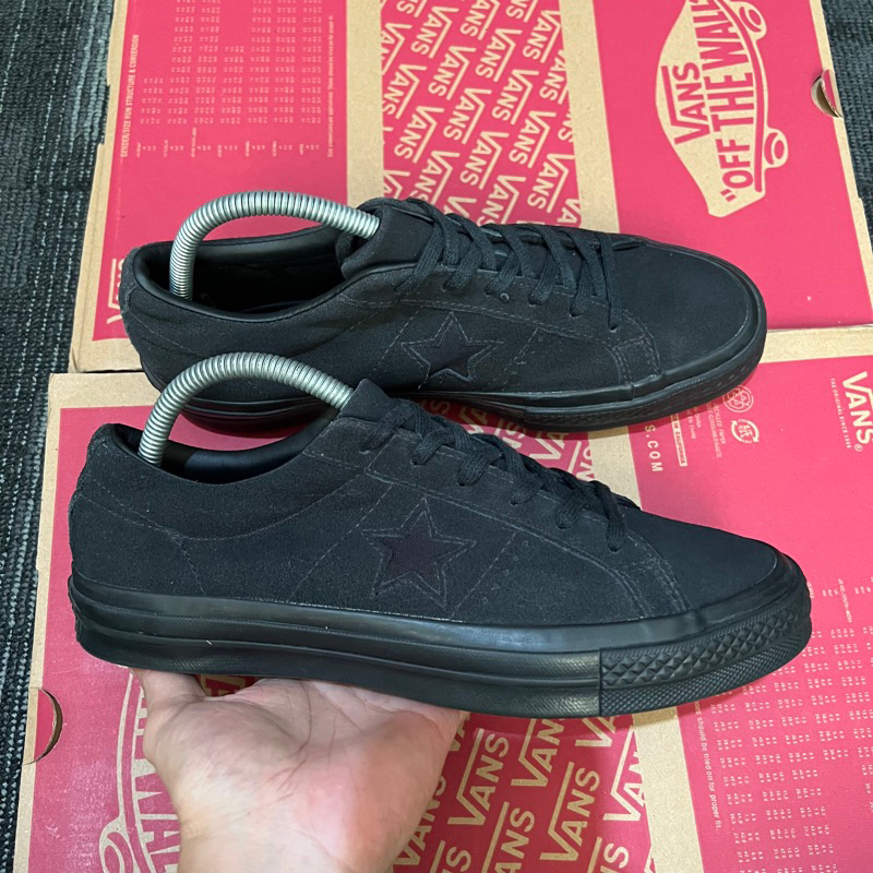 Converse One Star Full Black Suede