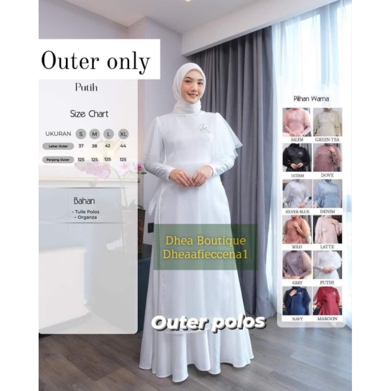 (PO )ONLY OUTER/OUTER ORGANZA POLOS/ALIKA OUTER Polos/DRESS BRIDESMAID PESTA LAMARAN KONDANGAN TUNAN