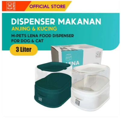 M-Pets Lena Food Dispenser 3 Liter - Tempat Makan Anjing Kucing