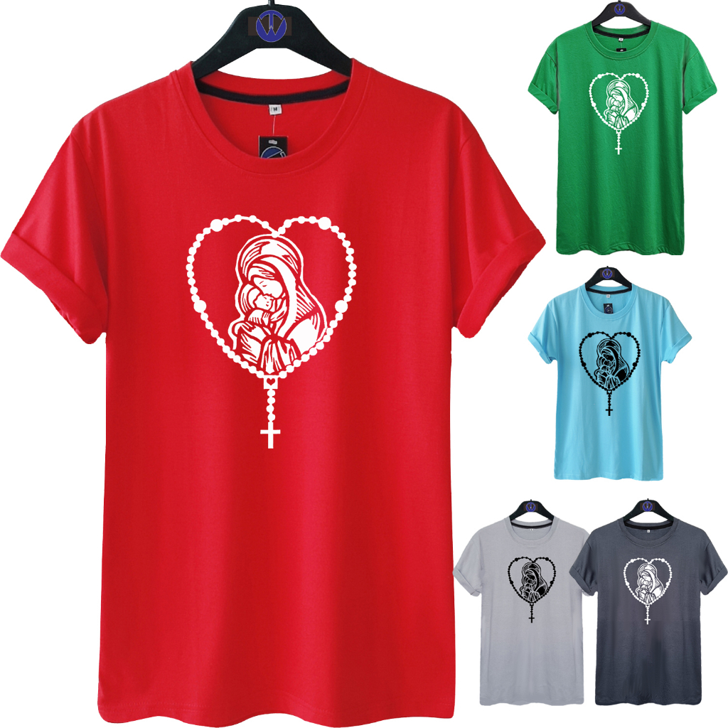 KAOS ROHANI ROSARIO LOVE BUNDA JESUS B / ROSARIO LBJ  / KAOS SALIB / KAOS UNISEX  KRISTEN