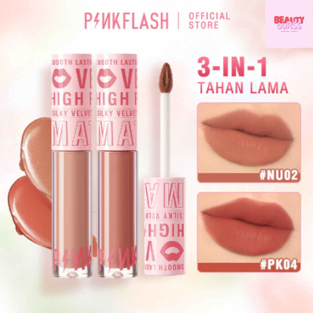 PINKFLASH Silky Velvet Lip Cream - Waterproof Lasting Velvet Matte Lipstick - PINK FLASH