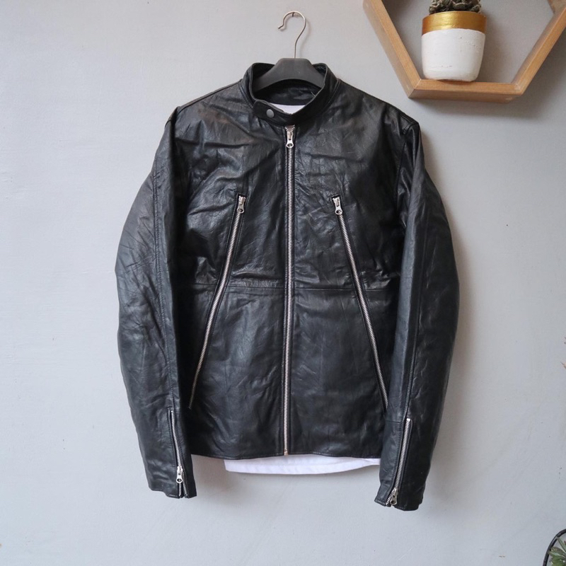 Jaket kulit motor rider biker leather jacket Pl bekas preloved second