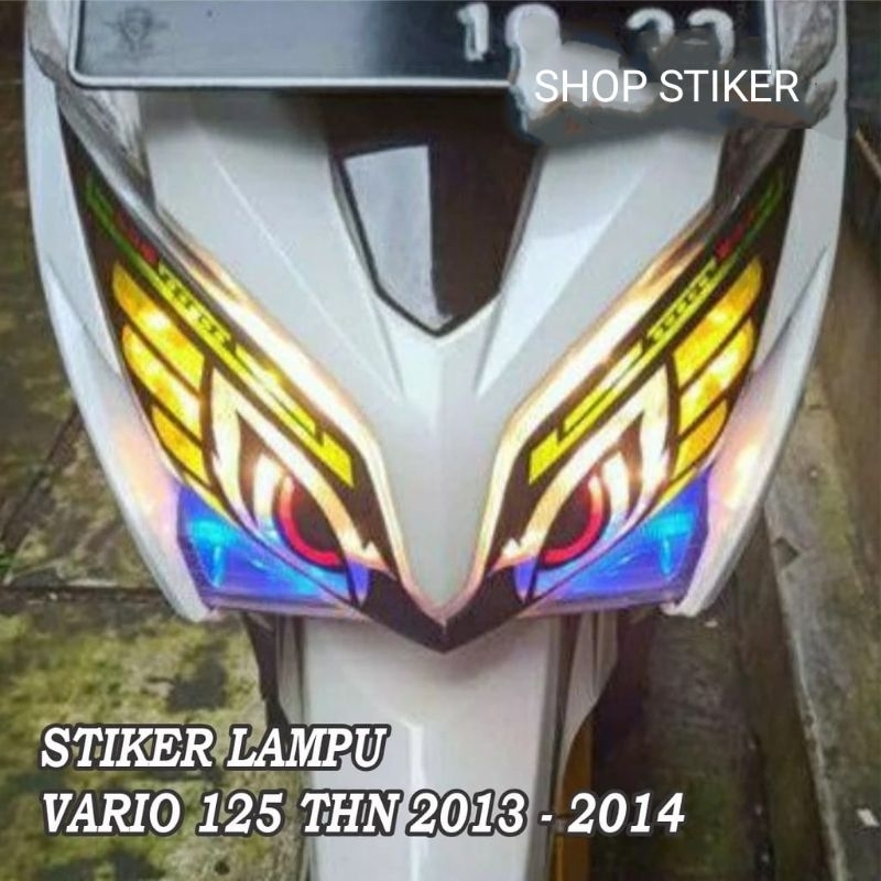 STIKER STICKER LAMPU VARIO 125 2013 OLD