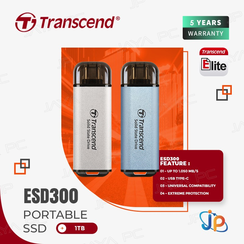 Transcend SSD Portable ESD300 1TB - 1 TB USB-Type C