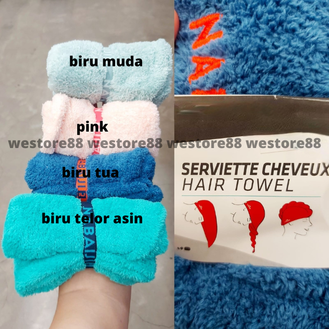 Handuk rambut microfiber handuk kepala hair towel WEO DC5103
