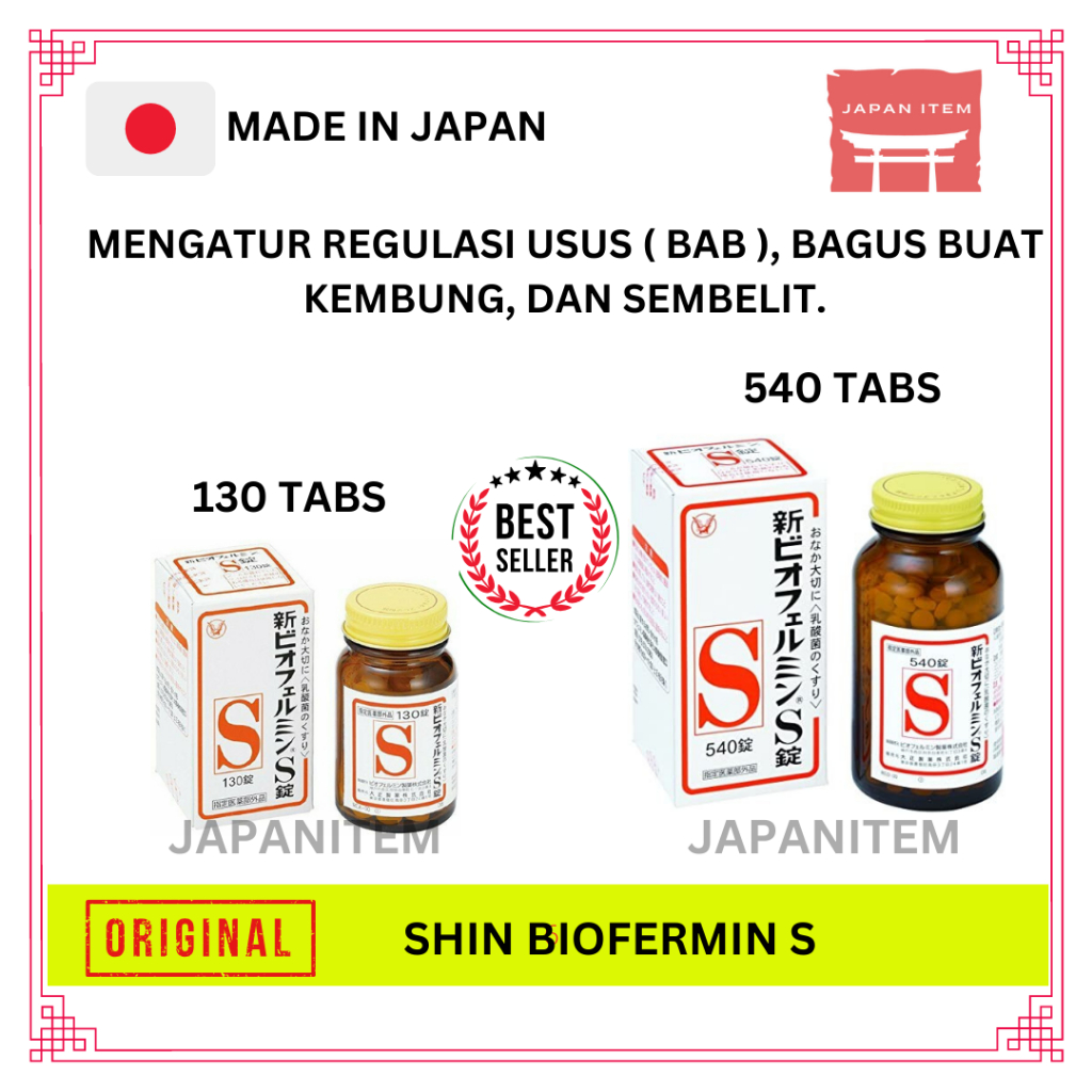 Shin Biofermin S 130 540 Tablets obat pencernaan original Japan