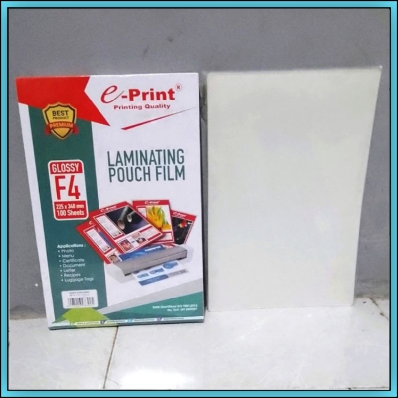 

Plastik Laminating F4 / A4 Eprint Per 10 Lembar