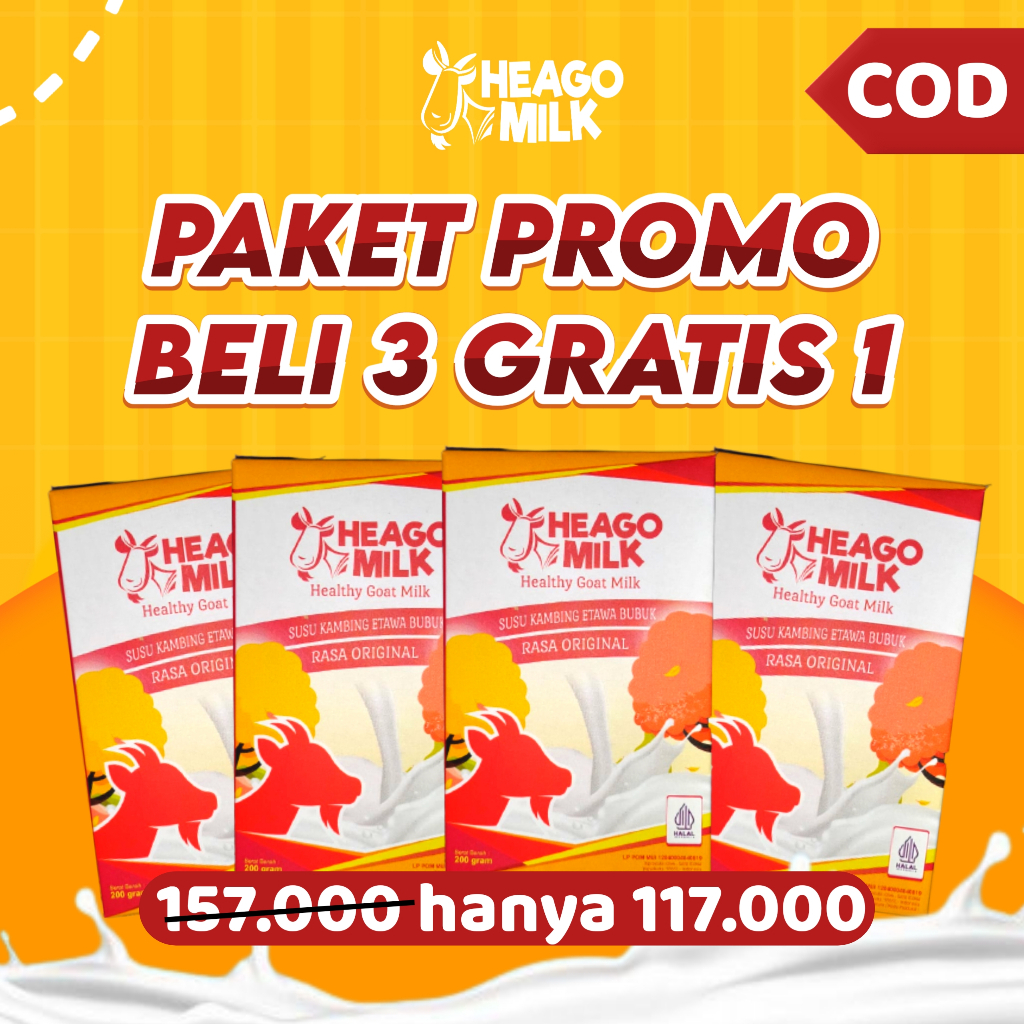

Susu Kambing Etawa Bubuk Paket reseller HEAGO MILK