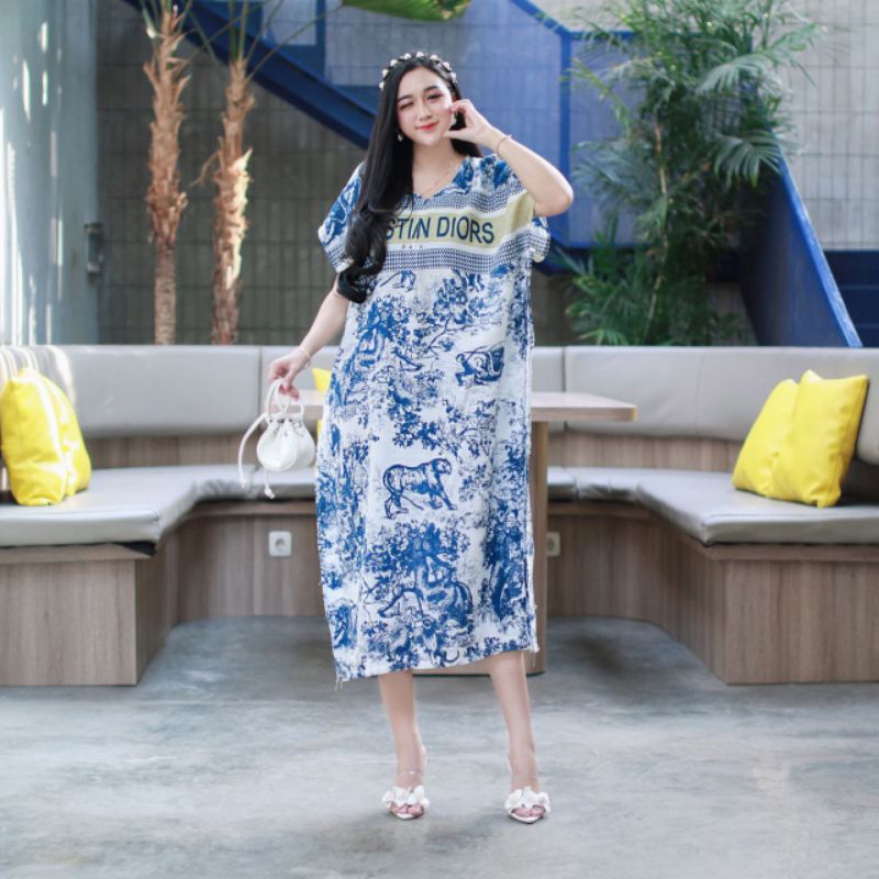 Daster lowo kalong terbaru motif branded busui resleting jumbo