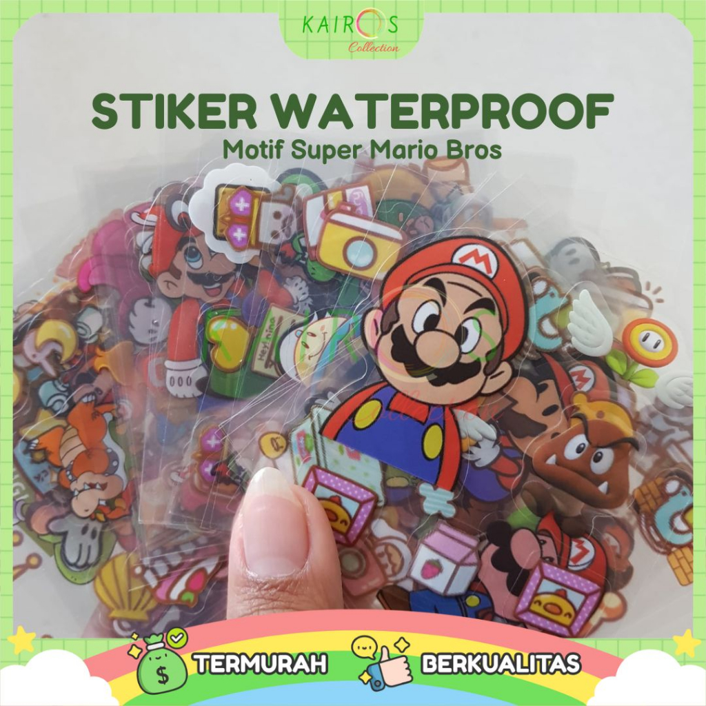 

Sticker NONO Kartun Super Mario Bros Bahan PVC [ECER] 1 LEMBAR / Stiker Waterprooft