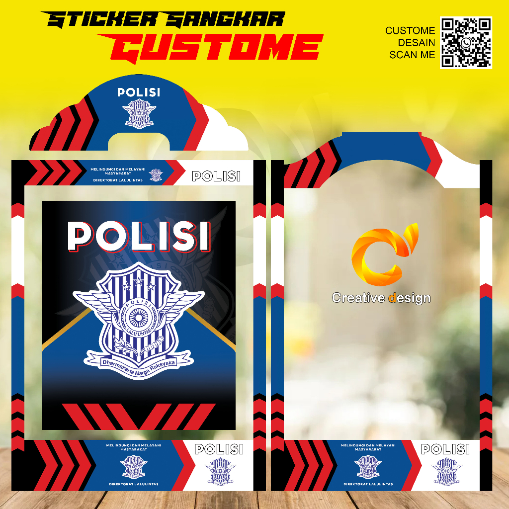 STICKER DECAL SANGKAR KOTAK KIPAS CUSTOME POLANTAS