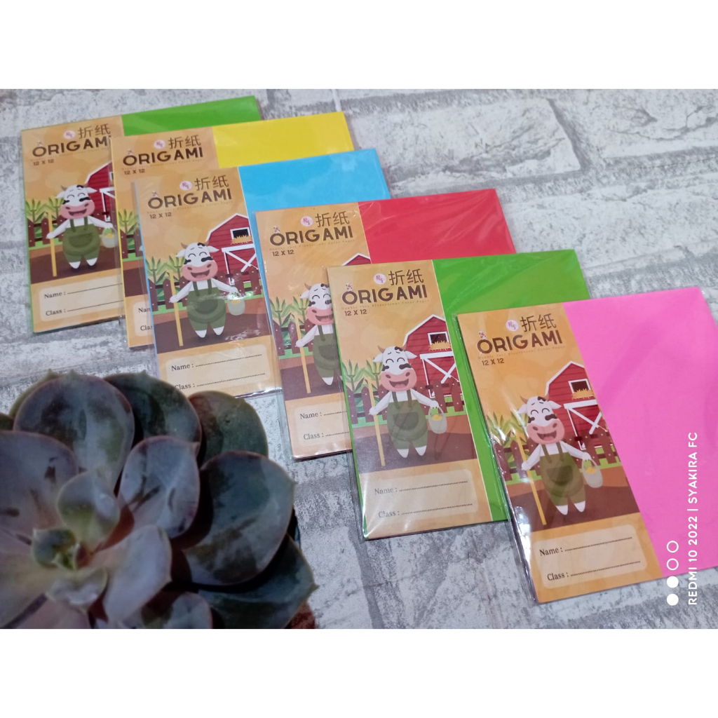 1 PACK (20 Lembar) Kertas Lipat Origami bolak balik