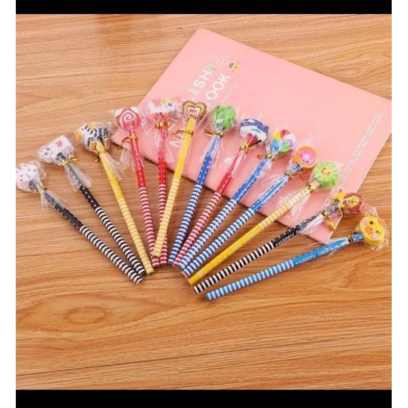 

Pensil Kepala Penghapus Karakter Lucu