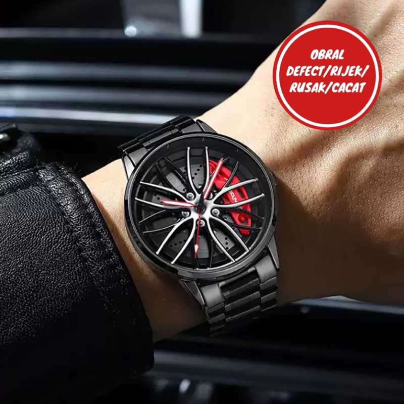 [OBRAL RIJEK] Jam Tangan Pria Strap Stainless Steel - AMG-488