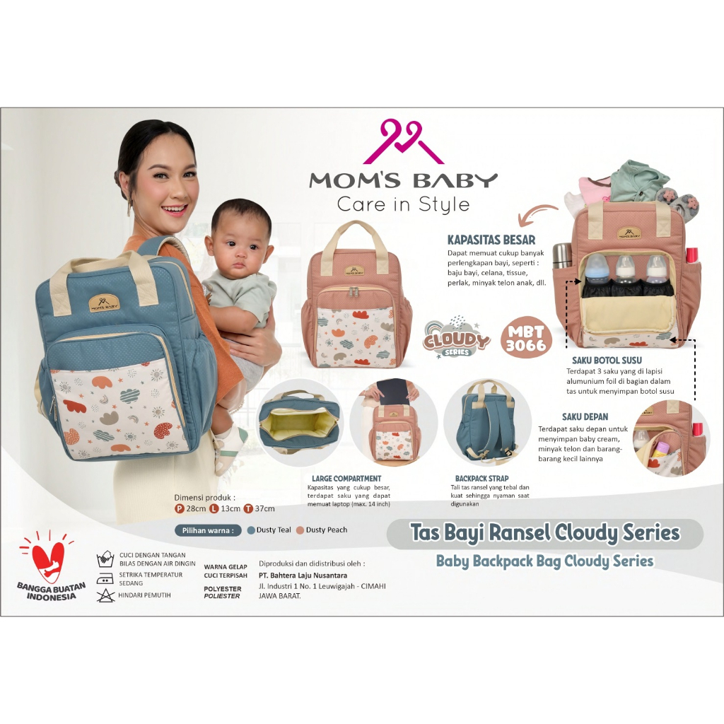 Mom's Baby Tas Bayi Ransel Cloudy Series