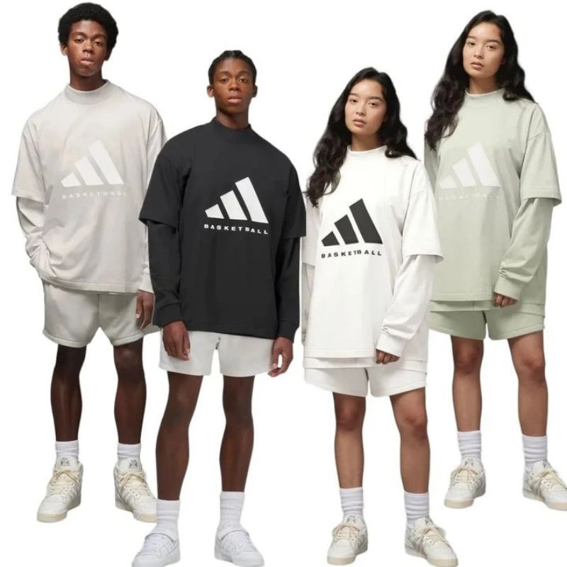 BAJU KAOS UNISEX - ADIDAS BASKETBALL SHORT SLEEVE T-SHIRT