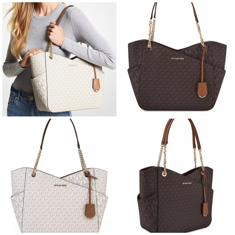 Tas Bahu Wanita Sholder Bag Desain Full Print Dengan Detail Brand MK Branded Original/ MK Jetset Lar