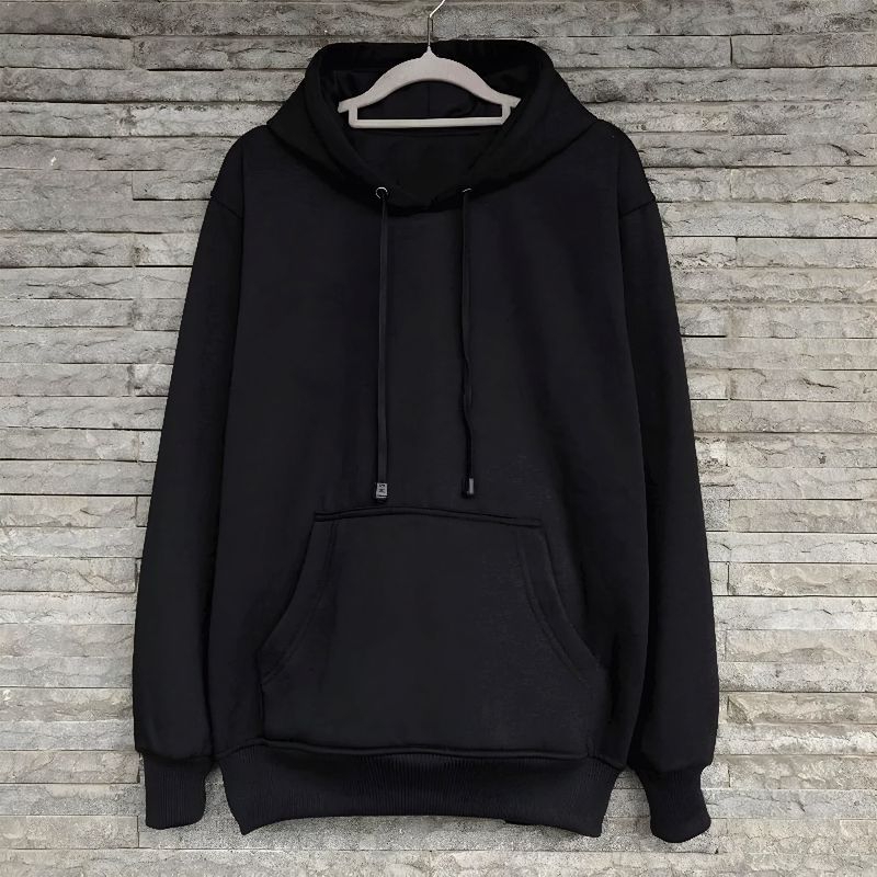 Hoodie Polos (no label) 100% cotton fleece gramasi 280