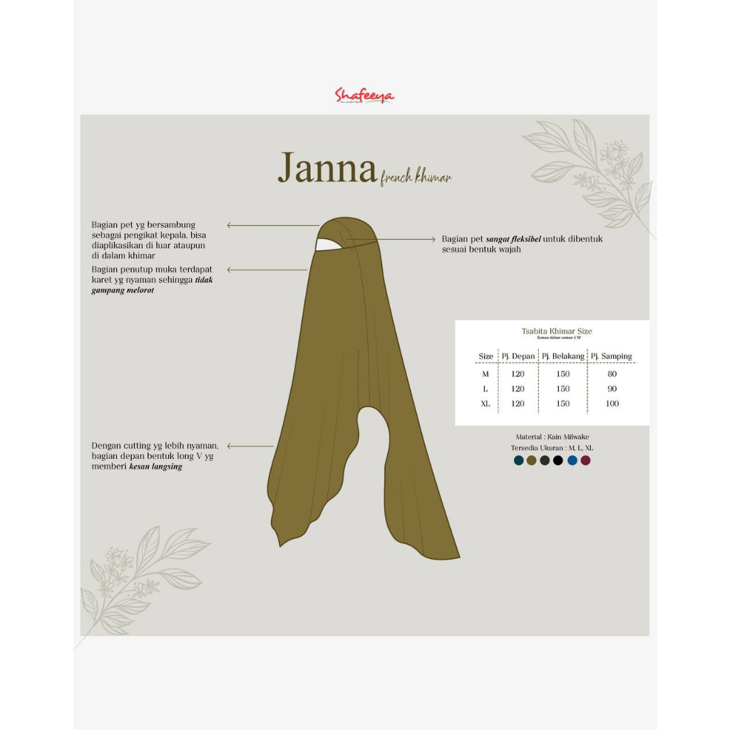 FK French Khimar Janna by Shafeeya