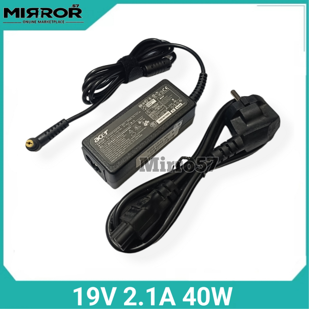 Charger Laptop Acer Aspire one AC761 752 753 753 756 Adaptor Acer 19V 2.1A 40W