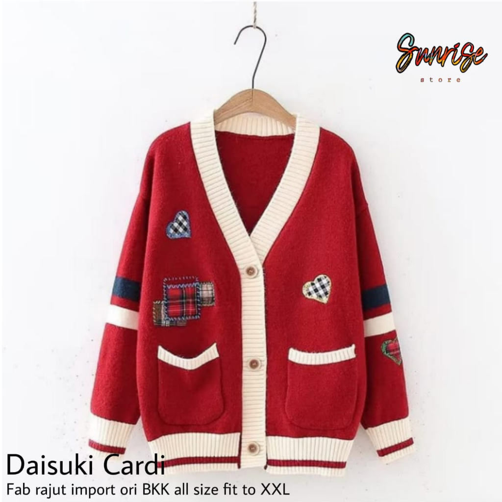 CARDIGAN WANITA JUMBO KOREAN STYLE / CARDIGAN RAJUT IMPORT WANITA KOREAN STYLE