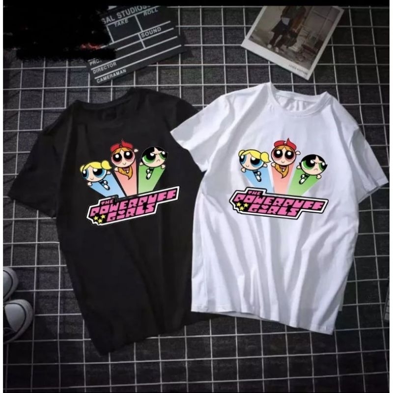 BAJU KAOS ANAK CEWEK COWOK MOTIF POWERPUFF UNTUK UMUR 1-12 TAHUN