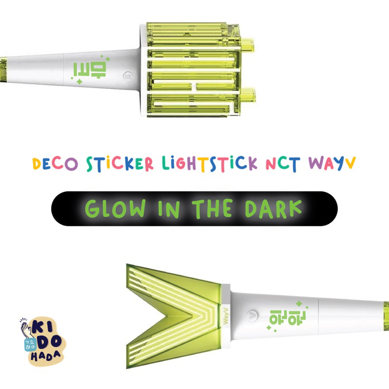 DECO STICKER LIGHTSTICK NCT 127 DREAM WAYV NEOBONG GLOW IN THE DARK GITD HOLO HOLOGRAM LS taeil john