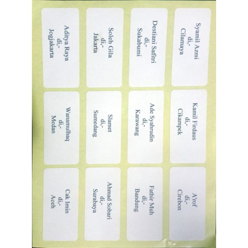 

Cetak Label Undangan