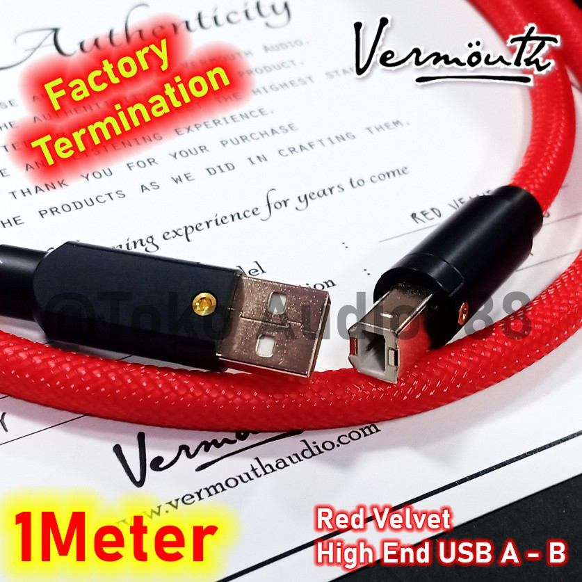 Vermouth Red Velvet High End USB A - B Cable for DAC Audio System