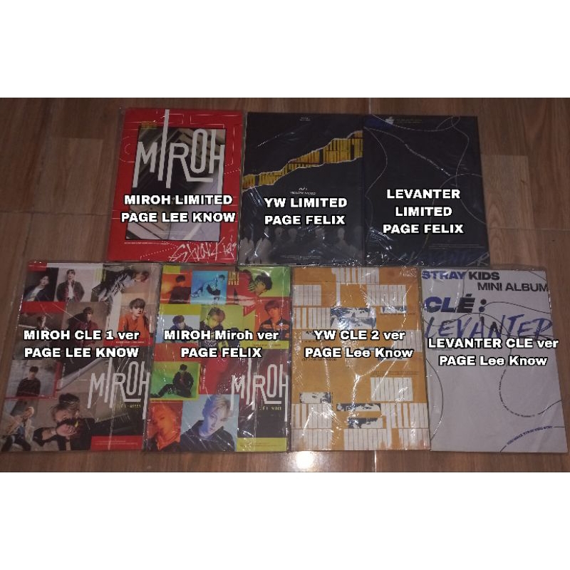 ALBUM ONLY STRAY KIDS MIROH YELLOW WOOD LEVANTER LIMITED STANDAR