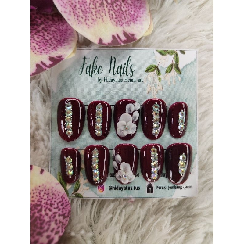 Fake Nails/Kuku palsu/ fake Nails/ kuku/ kuku pengantin/ kuku handmade