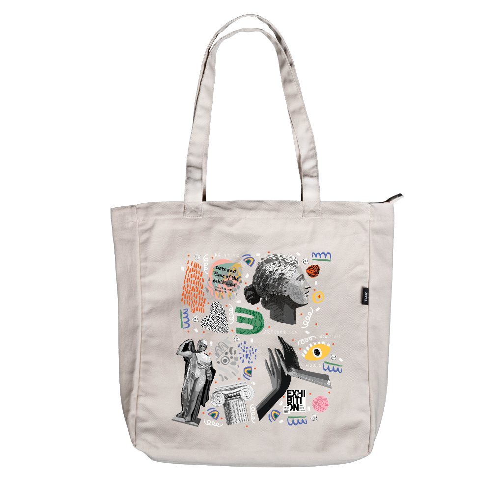 

ID FLADE STUDIOS TOTE BAG KANVAS CREAM RESLETING - TAS MULTIFUNGSI PRIA WANITA - STREETWEAR SERIES