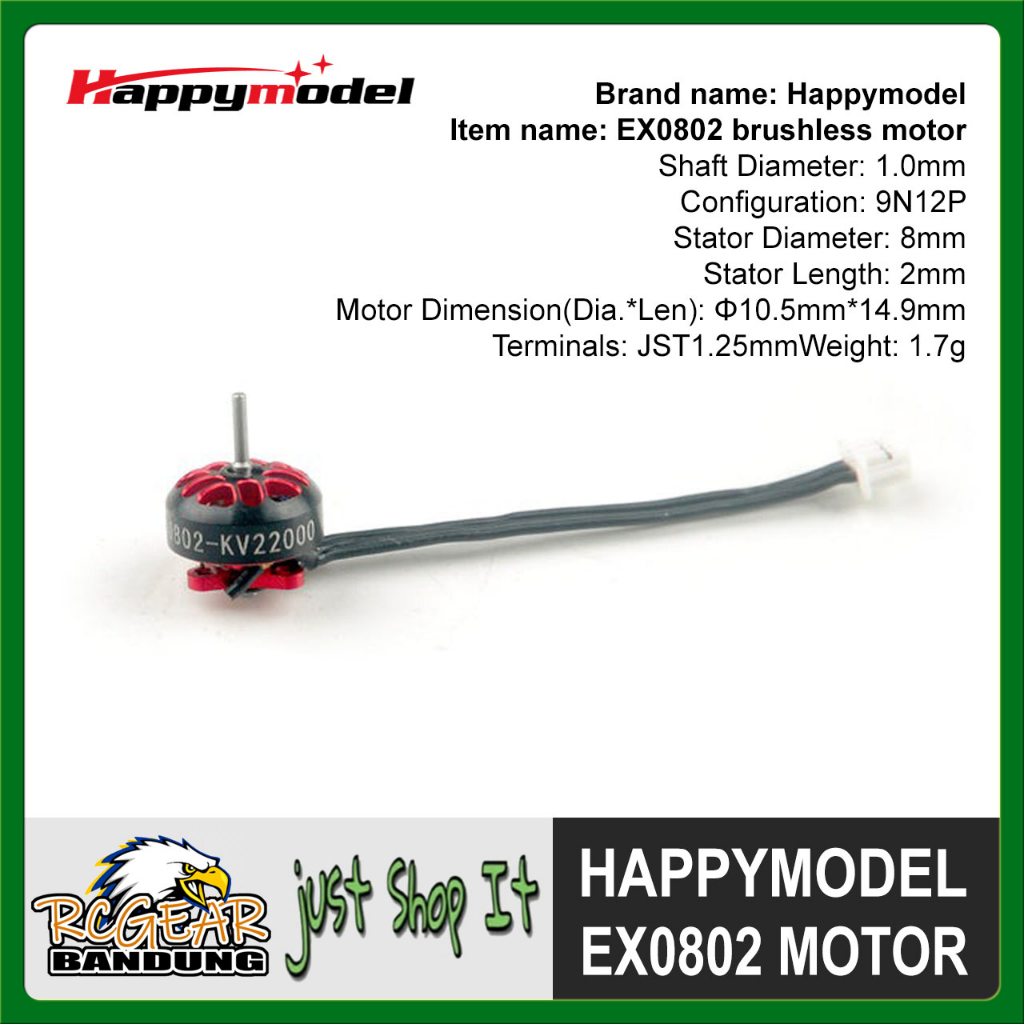 Happymodel EX0802 Brushless Motor 1mm shaft Mobula6 Moblite6 Moblite7