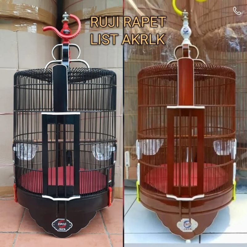 SANGKAR MURAI EBOD JAYA LIST AKRILIK RAPET//AKSESORIS