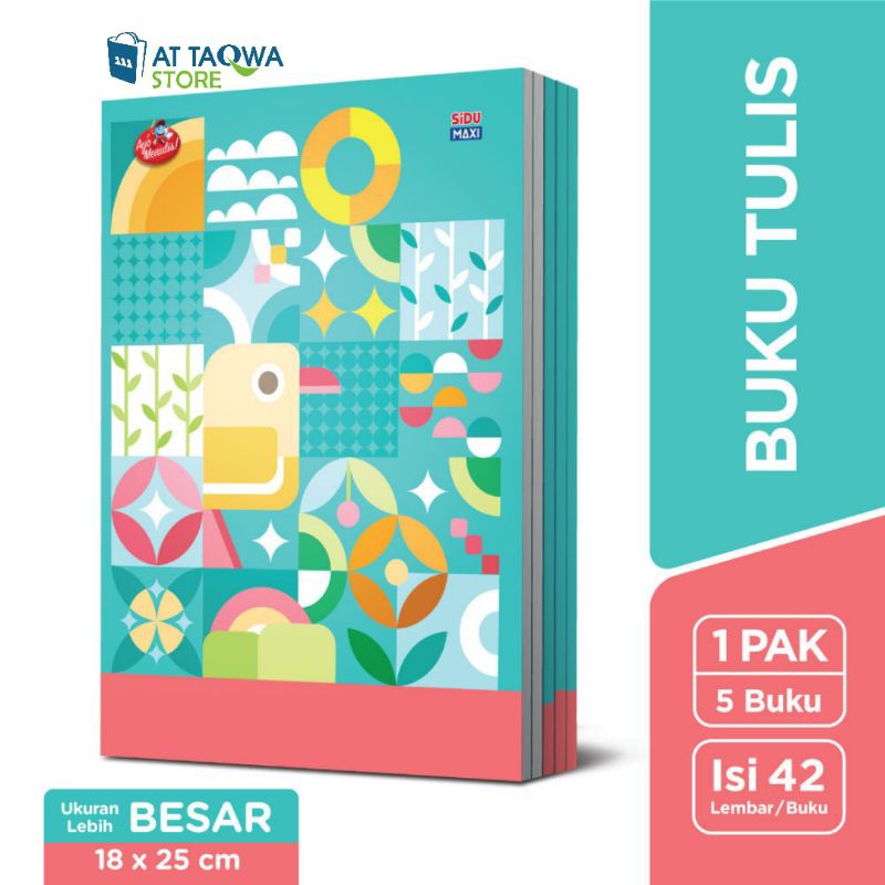 

[5 BUKU] Buku Tulis SIDU MAXI 42 Lembar Sinar Dunia 1 PAK