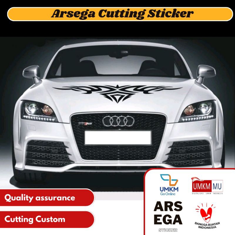 ARSEGA STICKER - Cutting Sticker Tribal Api Kap Mobil Decals Vinyl Otomotif Aksesoris Eksterior Mobi