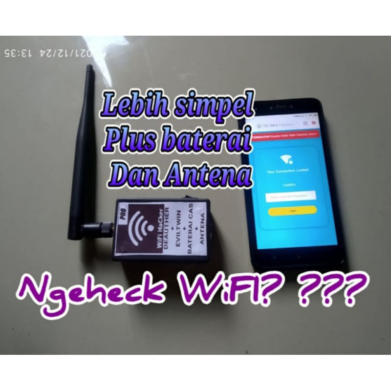 atraktor versi portabel plus casing antena dan baterai cas fluxion portabel