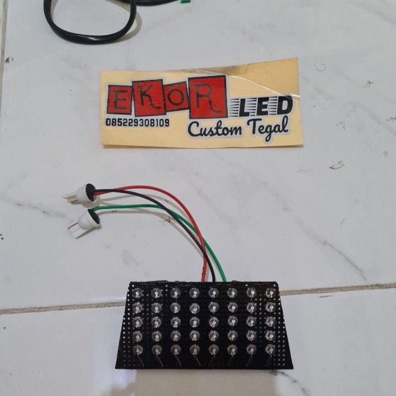 (Gratis Lem) Stoplamp Running Vario 110 Karbu 10 Mode PNP