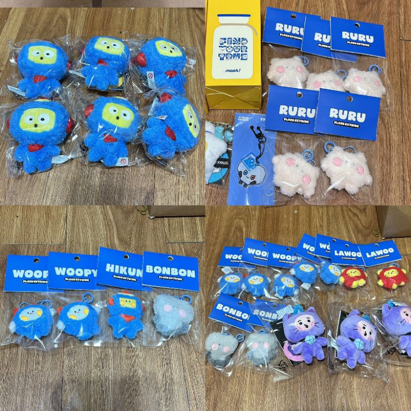 (PO) TRUZ 1ST STANDING BAGCHARM BC KR PLUSH KEYRING MINI MININI LINE FRIENDS HIKUN BONBON LAWOO RURU